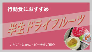 【行動食におすすめ】半生いちご・ピーチ・みかん